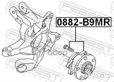 Ступица колеса зад прав/лев 0882B9MR Febest