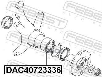 Подшипник ступицы DAC40723336 DAC40723336 Febest