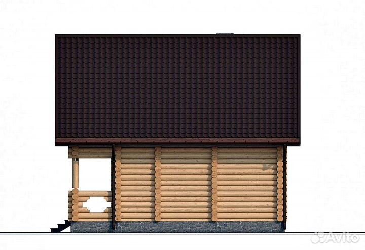 Строительство сруба дома-бани из бревна 5700х7200м