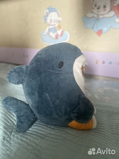 Мягкая игрушка котик в акуле