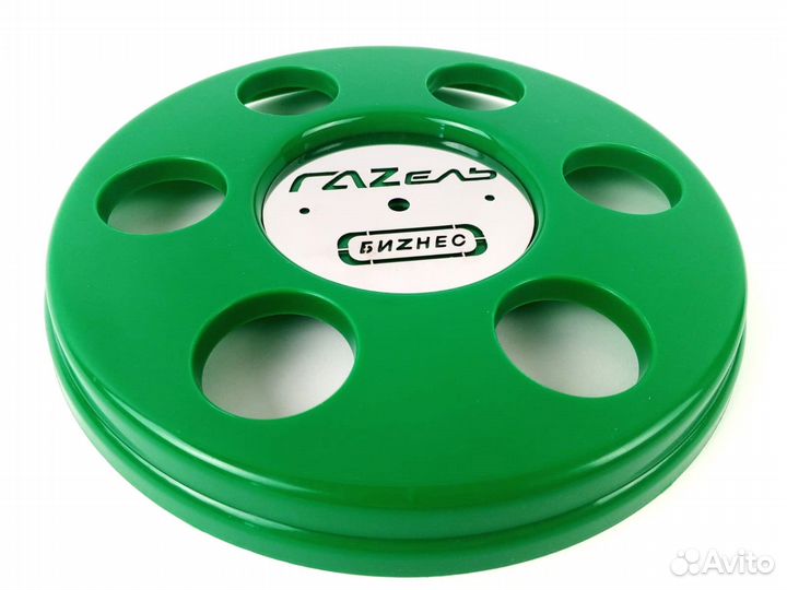 Колпаки зелёные на Газель Бизнес нержавейка 2шт