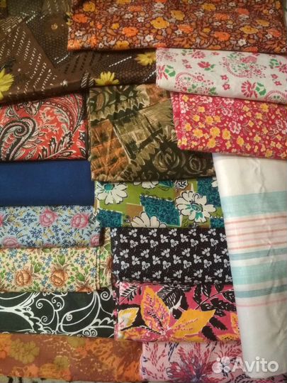 Ткань отрезы хлопок, лен