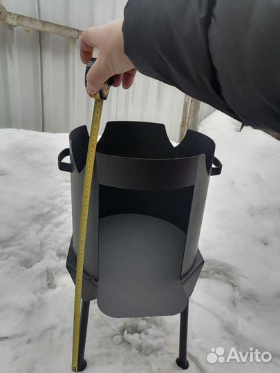 Казан чугунный с печкой 6л