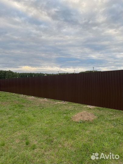Заборы из профнастила забор сетка установка ворот