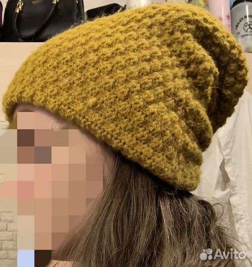 Шапка зимняя желтая (унисекс)