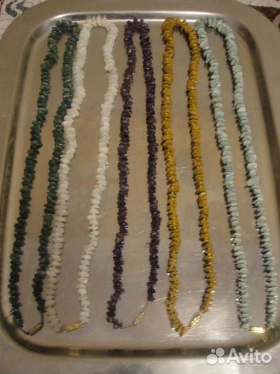 Бусы новые, натуральный камень, разные