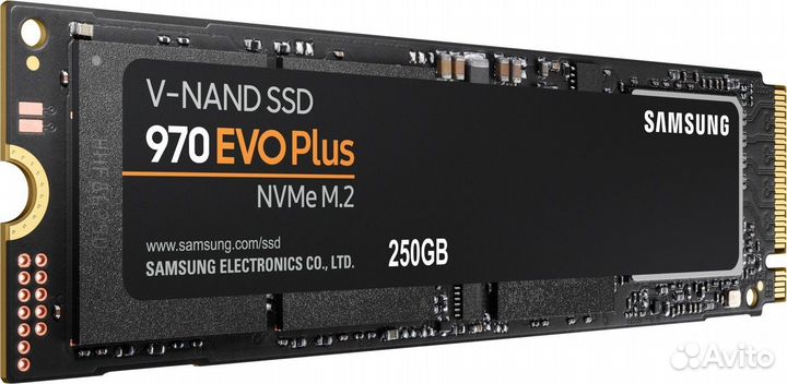 SSD, Samsung, 970EVO plus MZ-V7S250BW, PCi, M.2, 250GB, New