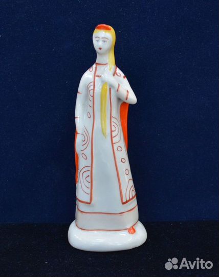 Фарфоровая статуэтка Девушка с косой Бронницкий фа