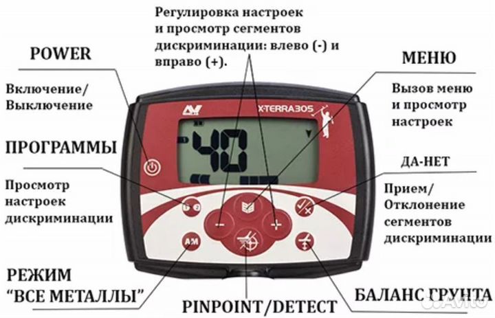 Металлоискатель Minelab X-Terra 305 (оригинальный)