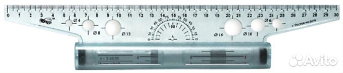 Пчёлка линейка рейсшина роликовая 30 см