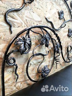 Кованая банкетка из лозы №16