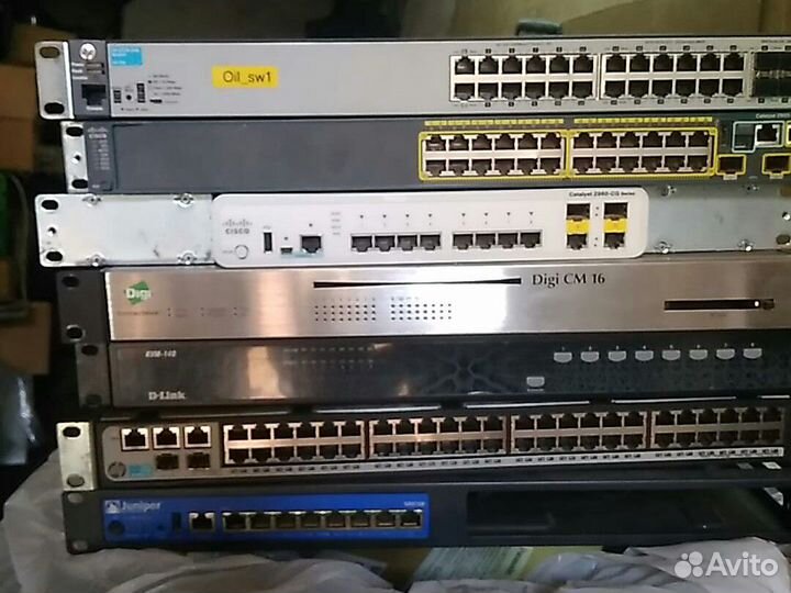 Сетевое оборудование, коммутаторы, квм. HP, Cisco