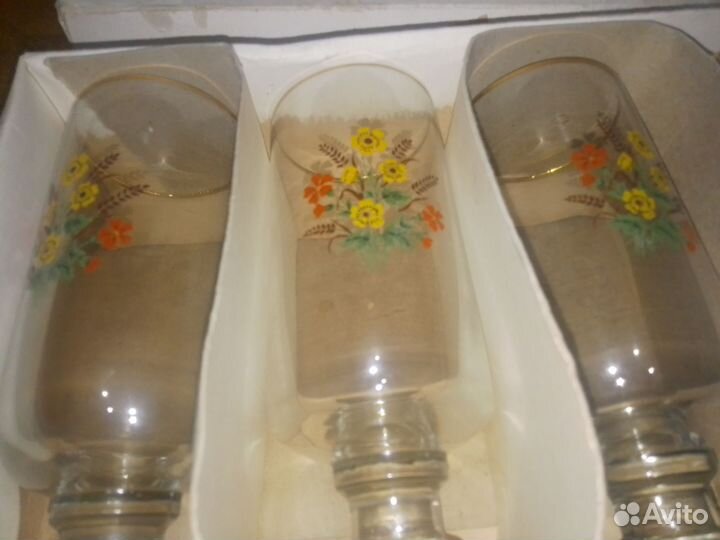 Бокалы на ножке СССР,абсолютно новые,в упаковке