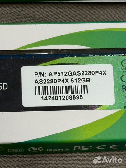 SSD 512гб M.2 2280 Apacer AS2280P4X (новые, много)