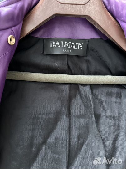 Кожаная куртка balmain