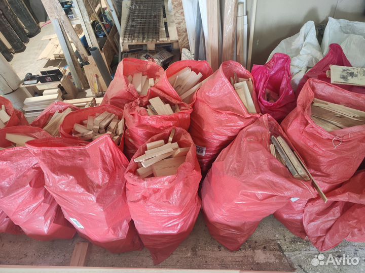 Дрова, обрезки сухой доски, сосна