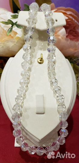 Старинные бусы чешский хрусталь