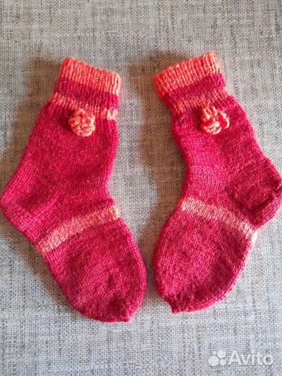 Шерстяные носки, пинетки, следки, варежки детские