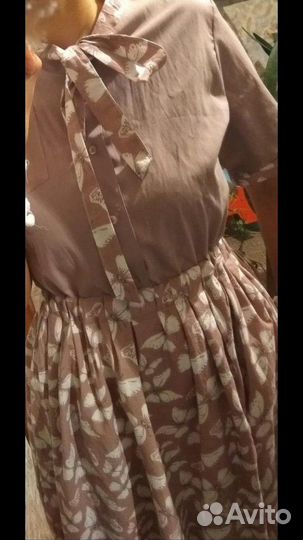 Платье макси в пол, хлопок