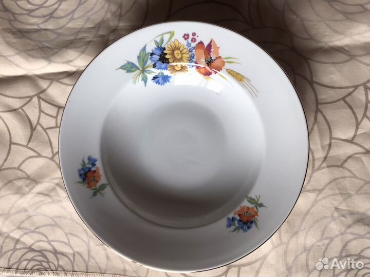 Тарелки с цветами, Bohemia, Чехословакия, винтаж