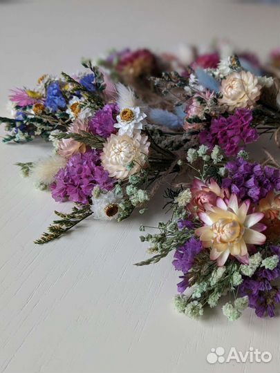 Мини-букетики из сухоцветов