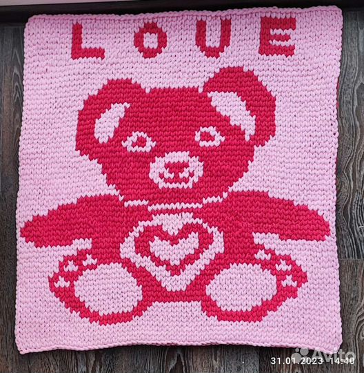 Детский двусторонний плед на заказ из Alize puffy