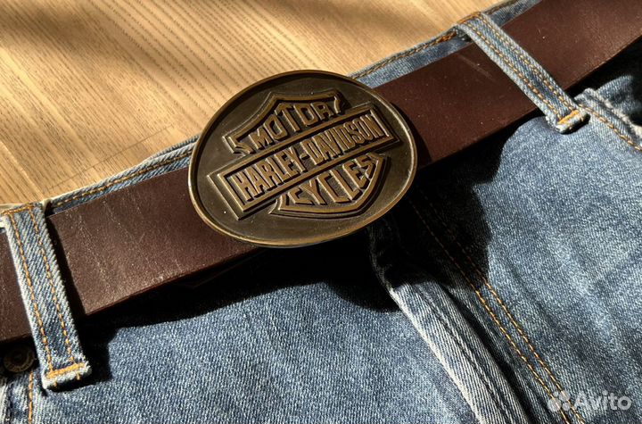 Ремень с пряжкой из латуни Harley Davidson