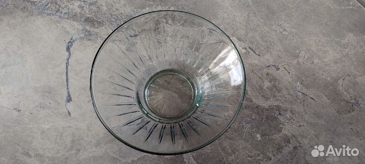 Салатница конфетница СССР тёмное стекло