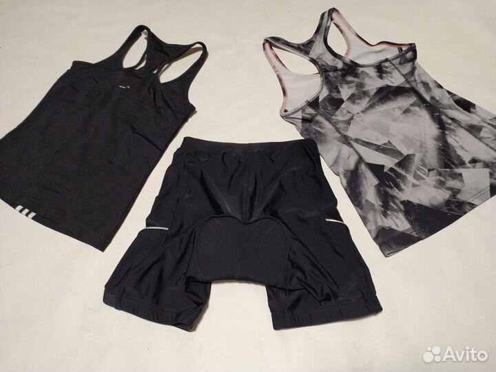 Женские велошорты с памперсом 44 спортивная майка