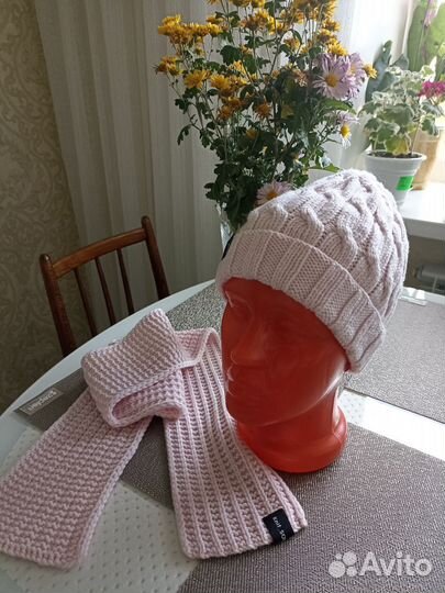 Комплект шапка и шарф женские