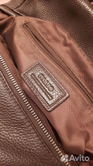 Сумка натуральная кожа коричневая италия