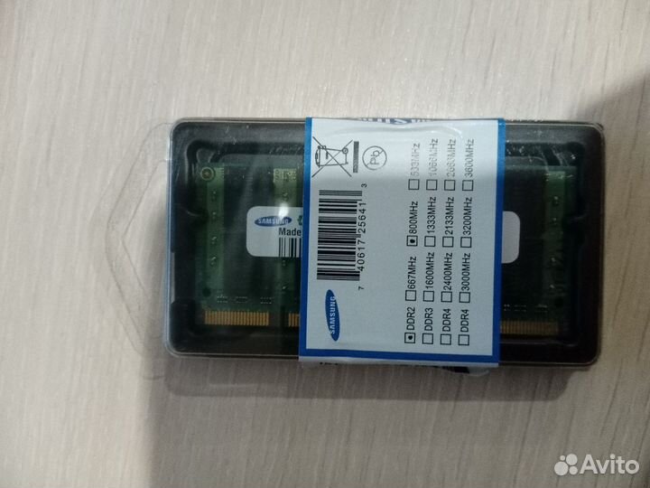 Оперативная память ddr2 для ноутбука, Samsung 2 gb