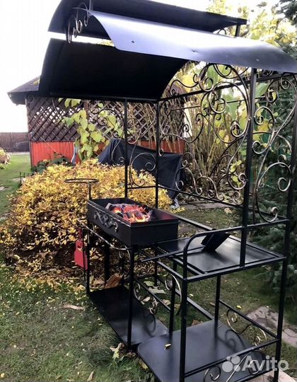 Мангал с печью