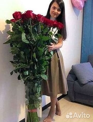 Розы высокие Доставка цветов