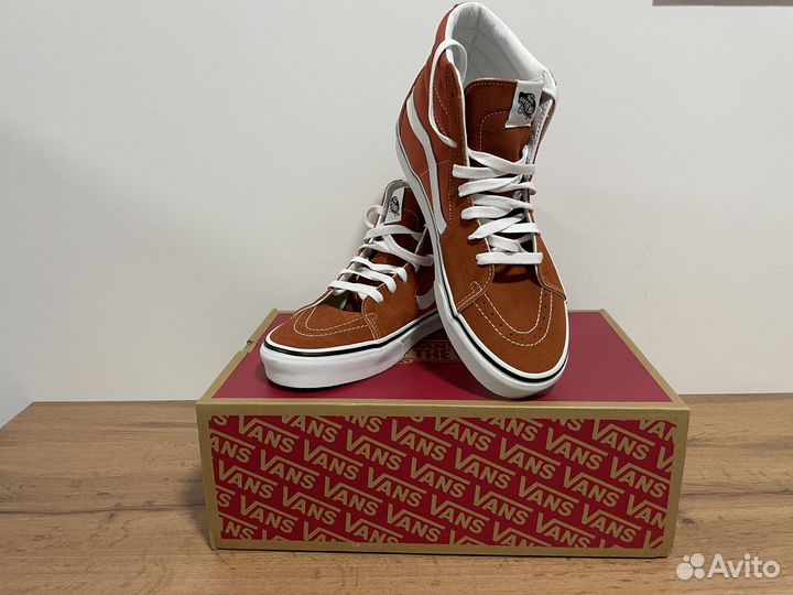 Кеды vans sk8 hi оранжевые