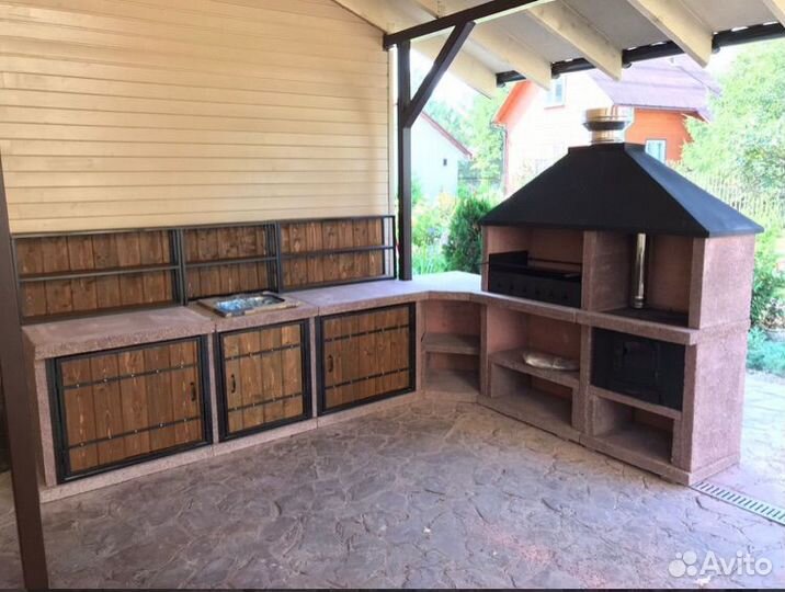 Барбекю комплекс, печь барбекю, гриль, мангал