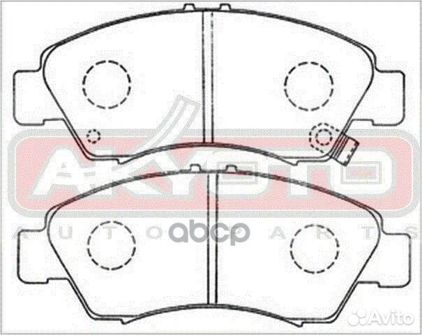 Колодки тормозные дисковые передние honda civic
