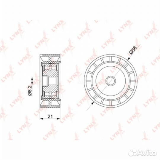 Lynxauto PB-7106 Ролик обводной приводного ремня