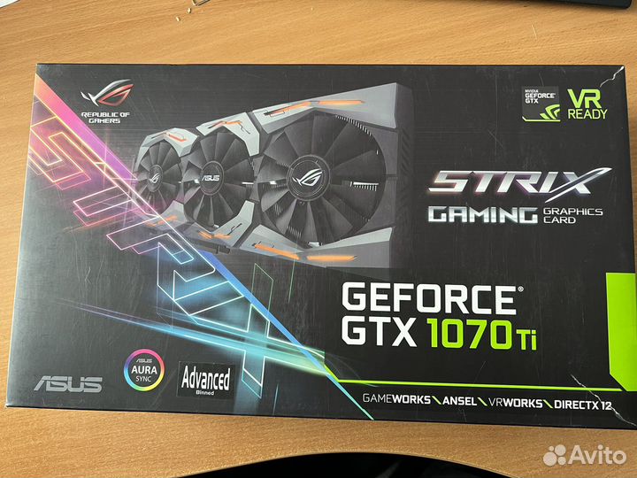Видеокарта Asus Strix gtx 1070ti 8Gb