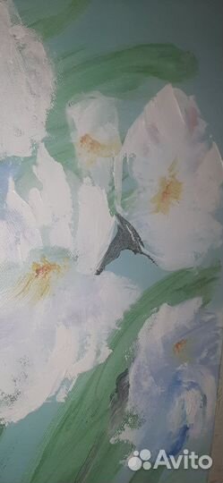 Картина маслом на холсте Ирисы