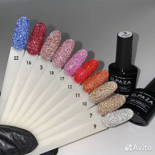 Гель лаки для маникюра светоотражающие набор