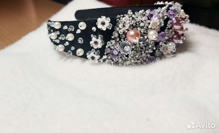 Ободок для волос ручной работы