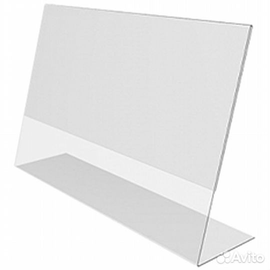 100 ценникодержателей L-образных, пэт, прозрачных