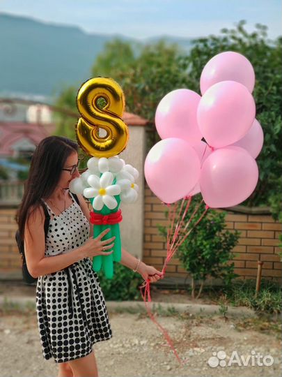 Воздушные шары с цифрами, оформление и подарки