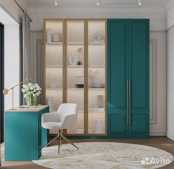 Шкаф распашной зеленый