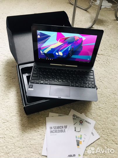 Планшет ноутбук 2 в 1 asus/ ssd /4-яд/2 вид