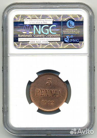 Монеты Русской Финляндии в слабах NGC. Разные типы