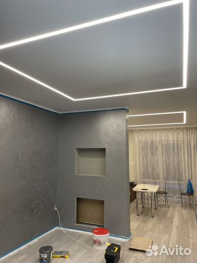 Потолки,световые линии