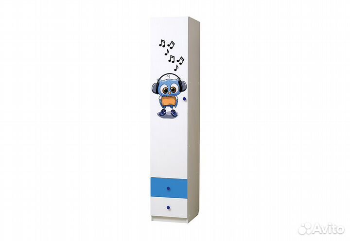 Шкаф 1- но дверный с ящиками и фотопечатью Совята