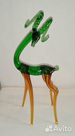 Статуэтка, цветное стекло, архар, горный козел